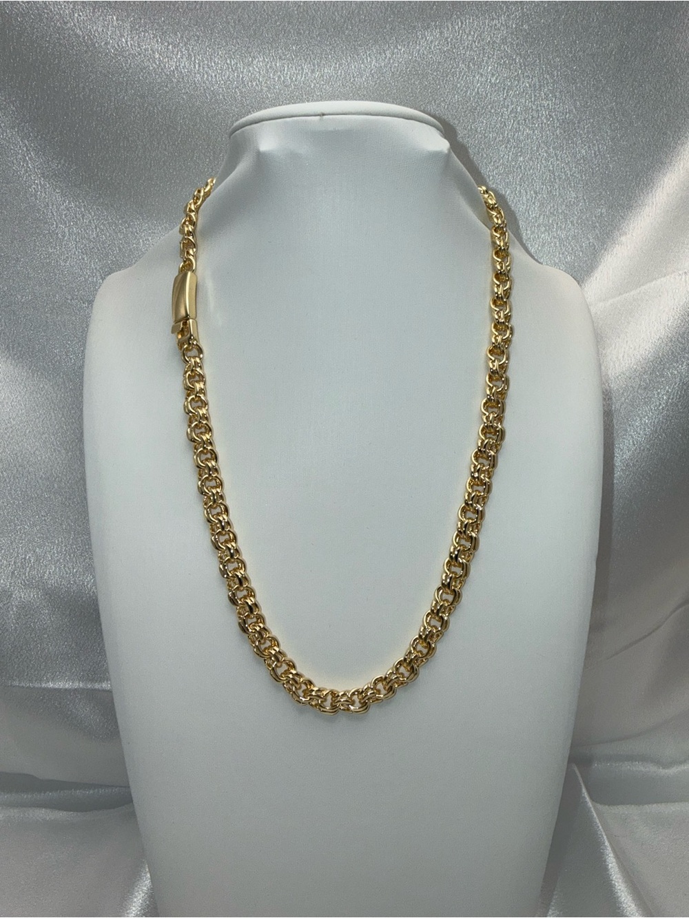 20” 18K Gold Dipped Rolo Link Necklace – 8.4mm